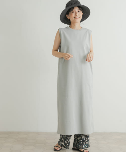 セール 50%OFF】USAコットンノースリーブカットワンピース セール 50%OFF】USAコットンノースリーブカットワンピース