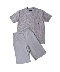 adabat/アダバット adabat ルームウェア 部屋着 セットアップ ナイトウェア メンズ 半袖ヘンリーネックパジャマ グレー ネイビー 0230－96/506419324