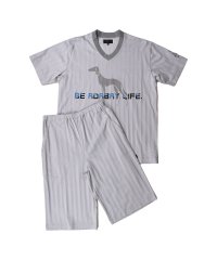 adabat/アダバット adabat ルームウェア 部屋着 セットアップ ナイトウェア メンズ 半袖Vネックパジャマ グレー ブルー 0231－96/506419325