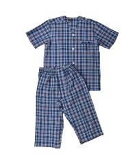 NEWYORKER HOME/ニューヨーカーホーム NEWYORKER HOME ルームウェア 部屋着 セットアップ ナイトウェア メンズ 前開き 半袖テーラードパジャマ グレー ネイビー /506419466