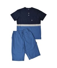 NEWYORKER HOME/ニューヨーカーホーム NEWYORKER HOME ルームウェア 部屋着 セットアップ ナイトウェア メンズ 半袖ヘンリーネックパジャマ グレー ネイビー 06/506419470