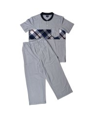 NEWYORKER HOME/ニューヨーカーホーム NEWYORKER HOME ルームウェア 部屋着 セットアップ ナイトウェア メンズ 半袖ヘンリーネックパジャマ グレー 0684－97/506419472