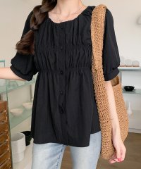 miniministore/半袖シャツブラウス シャーリングトップス/506420042