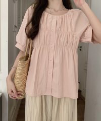 miniministore/半袖シャツブラウス シャーリングトップス/506420042