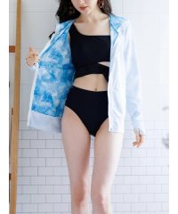 Resort Island/リゾートアイランド Resort Island リーフ柄ラッシュパーカー【返品不可商品】/506420081