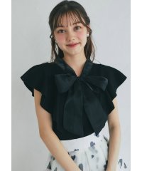 tocco closet/トッコクローゼット tocco closet シアーボウタイリボン付き切り替えニットプルオーバー/506397609