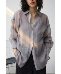 AZUL by moussy/バックスリットシアーオーバーシャツ/506424401