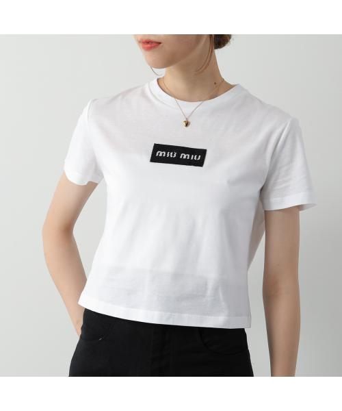 ミュウミュウ Miu Miu MIUMIU Tシャツ MJN495 14AT ロゴT 半袖 ミュウミュウ Miu Miu MIUMIU Tシャツ MJN495 14AT ロゴT 半袖