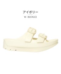 TSURUYA/ツルヤ TSURUYA TELIC テリック レディース 厚底 サンダル リカバリー W－BUCKLE (ホワイト)/506396778