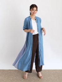CLOVE/クローブ CLOVE ドッキングデザインテンセルデニムワンピース/506430488