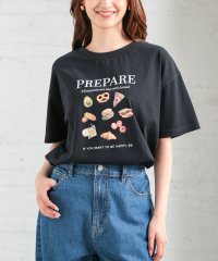 COLZA/コルザ COLZA フードモチーフTシャツ トップス Tシャツ レディース 白 黒 半袖 UVカット/506437812