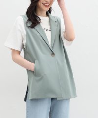 GLACIER/グラシア GLACIER テーラードジレ トップス ジレ ベスト レディース 黒 羽織り ウォッシャブル/506437818