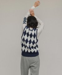 M TO R/［TOPS］MILITARY MOOD ARGYLE KNIT VEST/506438199