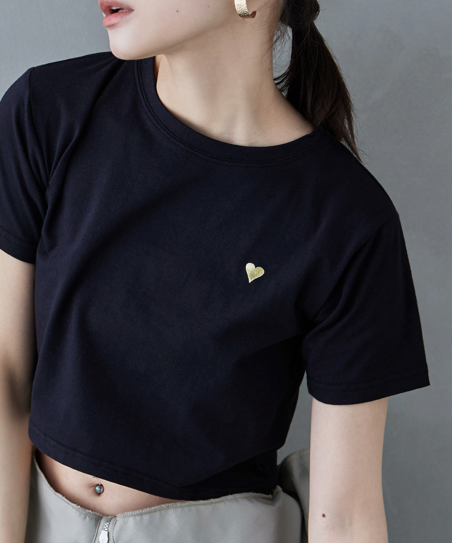 cropped game T-shirt melt the lady