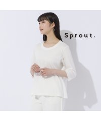 Liliane Burty/【Sprout.】バイオシルケットスムース　ロゴ刺繍Ｔシャツ/506439976