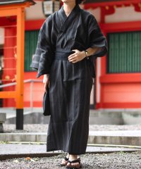 SITRY/シトリー SITRY 【SITRY】しじら織り 浴衣 4点セット(浴衣+ワンタッチ帯+腰紐+巾着) メンズ 紳士 浴衣 祭り 花火 行楽 夏休み/506256135