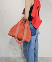 UNGRID bag/アングリッド Ungrid 撥水.防水.軽量ソフトナイロン ロゴテープ 牛革ハンドル 2WAY 巾着トートバッグ/506419916