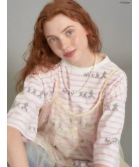 AMERICAN HOLIC/アメリカンホリック AMERICAN HOLIC 発砲プリントボーダーTシャツ/Disney/506444704