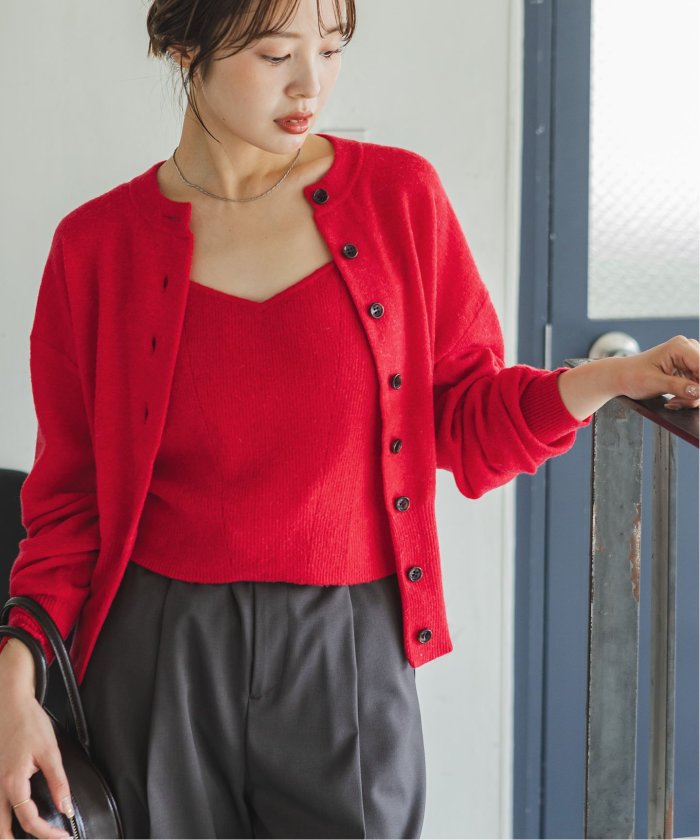 EPOCA 春ニットアンサンブル二着セット インナーニット&カーディガン