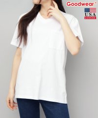 Goodwear/グッドウェア GOODWEAR tシャツ 半袖 メンズ レディース Vネック ポケット 無地 usaコットン/506445547