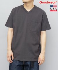 Goodwear/グッドウェア GOODWEAR tシャツ 半袖 メンズ レディース Vネック ポケット 無地 usaコットン/506445547