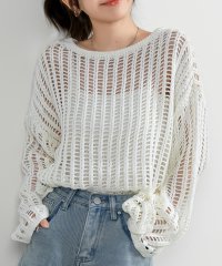 TeddyShop/テディショップ Teddyshop レディース 長袖透かし編みサマーニットトップス/506447113
