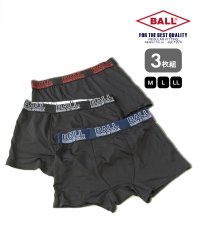 BALL/ボール BALL 【BALL】3Pセット ボクサーパンツ 下着 メンズ アンダーウェア ロゴ プレゼント ギフト BA3BB【返品不可商品】/506417907