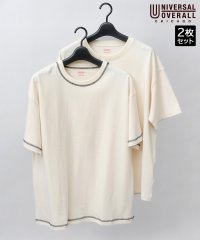 UNIVERSAL OVERALL/ユニバーサルオーバーオール UNIVERSAL OVERALL tシャツ 半袖 メンズ レディース 2枚組 2P カラーステッチ/506445570