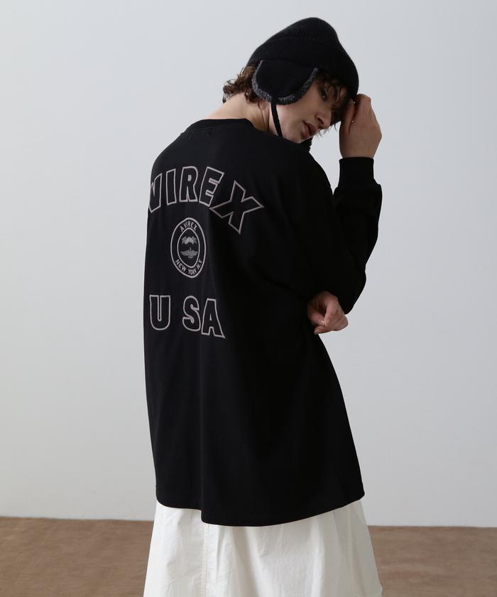L／S VARSITY LOGO T-SHIRT／ バーシティロゴTシャツ VARSITY LOGO T-SHIRT / バーシティ ロゴ 半袖Tシャツ / AVIREX