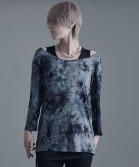 BERNINGS-SHO/バーニングショー Bernings Sho Bernings Sho ムラ染め7分袖クルーネック＆アシンメトリータンク/506452786