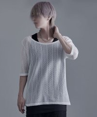 BERNINGS-SHO/バーニングショー Bernings Sho Bernings Sho 透かしニット5分袖＆アシンメトリータンク/506452787
