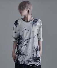 BERNINGS-SHO/バーニングショー Bernings Sho Bernings Sho ムラ染め天竺ダメージ加工半袖クルーネック/506452789