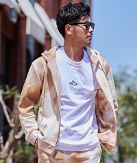 CavariA/キャバリア CavariA CavariA ワッフルタイダイ染めZIP長袖パーカー/506452832