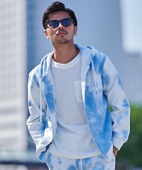 CavariA/キャバリア CavariA CavariA ワッフルタイダイ染めZIP長袖パーカー/506452832
