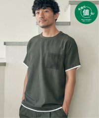 ikka/【セットアップ対応】イージーケアリネンライクシャツＴ/505982684