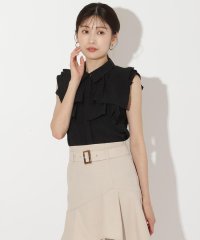 AND COUTURE/シアーチェックレイヤーフリルブラウス/506457283