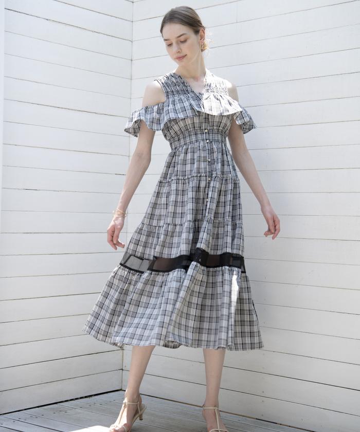 ティアードシアー切替ワンピース(506457292) | AND COUTURE(AND ティアードシアー切替ワンピース(506457292) | AND COUTURE(AND