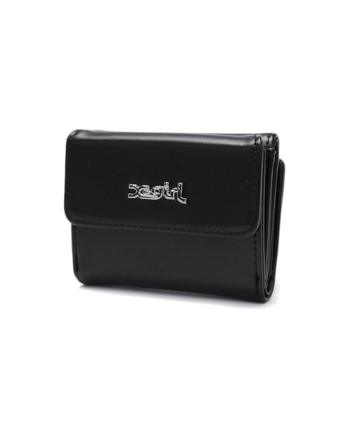 X-girl 財布 OLD ENGLISH LOGO BUCKLE FAUX LEATHER MINI WALLET