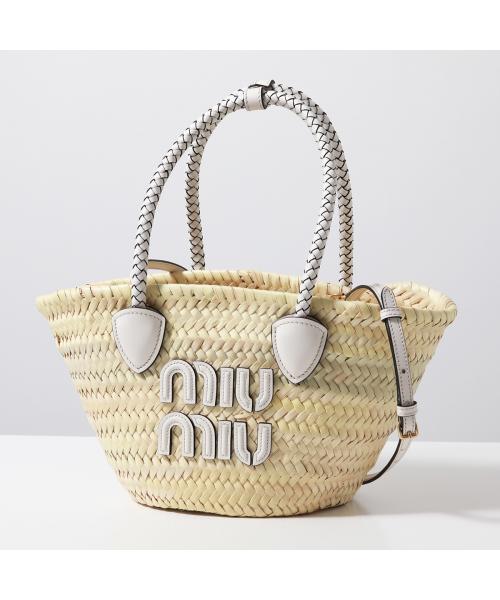 MIU MIU かごバッグ 新作 ウーブンファブリックミニバック（MIU