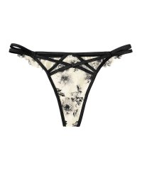 aimerfeel/モノトーン フラワーレース Tバックショーツ【返品不可商品】/506460132