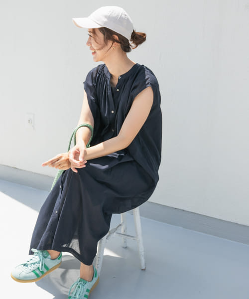 セール 40%OFF】コットンボイルギャザーフレンチワンピース