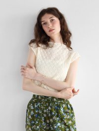 Vin/ヴァン Vin Ample フラワーシャーリングノースリーブトップス/506463595