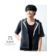  GENELESS/ジェネレス GENELESS パーカー メンズ 半袖 夏 ジップパーカー 半袖パーカー 涼しい アウター シンプル ジップアップパーカー メランジジャージ カジ/506463953