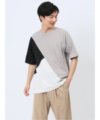semanticdesign/セマンティックデザイン semanticdesign 斜め切替 クルーネック半袖Tシャツ メンズ Tシャツ カットソー カジュアル インナー トップス ギフト /506465634