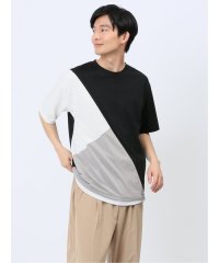 semanticdesign/セマンティックデザイン semanticdesign 斜め切替 クルーネック半袖Tシャツ メンズ Tシャツ カットソー カジュアル インナー トップス ギフト /506465634