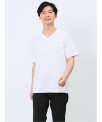 TAKA-Q/タカキュー TAKA－Q タックボーダー ダブルVネック半袖Tシャツ メンズ Tシャツ カットソー カジュアル インナー トップス ギフト プレゼント/506465636