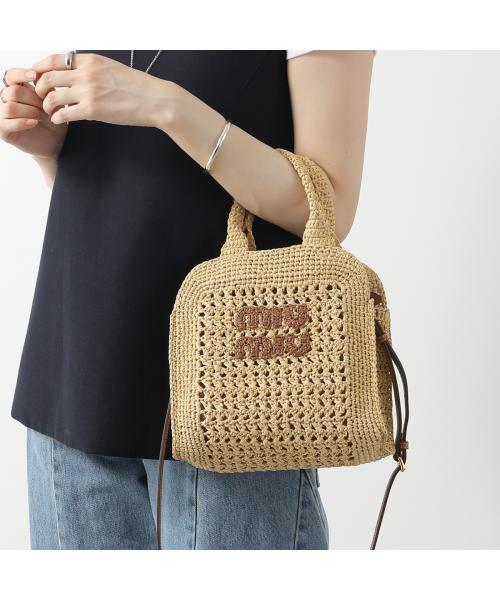 MIUMIU かごバッグ 5BA283 2DO1 ラフィア(506466241) | ミュウ MIUMIU かごバッグ 5BA283 2DO1 ラフィア(506466241) | ミュウ