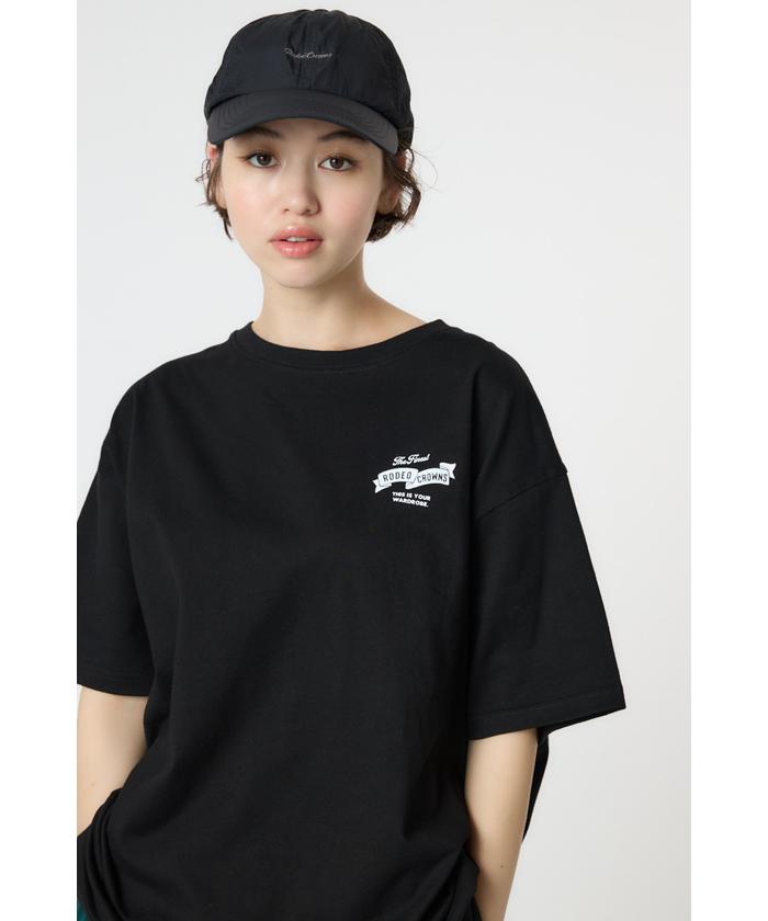 ロデオクラウンズ bear LogoＴシャツ BLACK新品タグ付きユニセックス ロデオクラウンズ bear Logo Tシャツ BLACK&ピンク ユニセックス