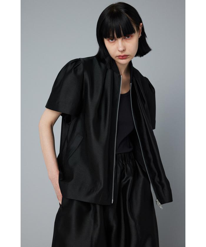 ヘリンドットサイ　黒クロップドシャツ 長袖 KOEISTORE カットソー レディース 春 夏 春夏 トップス 黒