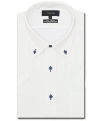 TAKA-Q/ノーアイロンストレッチ スタンダードフィット ボタンダウン半袖ニットシャツ 半袖 シャツ メンズ ワイシャツ ビジネス ノーアイロン 形態安定 yシャツ 速乾/506473401